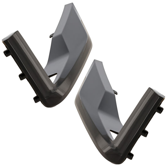 Front, Driver and Passenger Side Fog Light Trims, Black