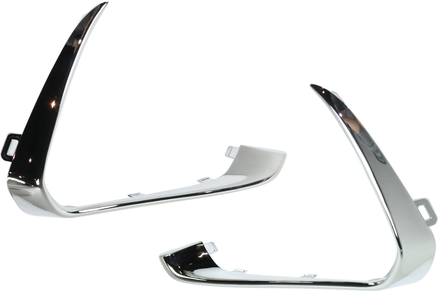 Front, Driver and Passenger Side Fog Light Trims, Chrome