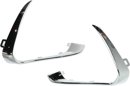 Front, Driver and Passenger Side Fog Light Trims, Chrome
