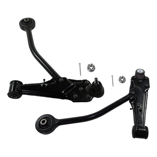 Front, Driver and Passenger Side, Lower Control Arms, With Ball Joints, Steel Arm
