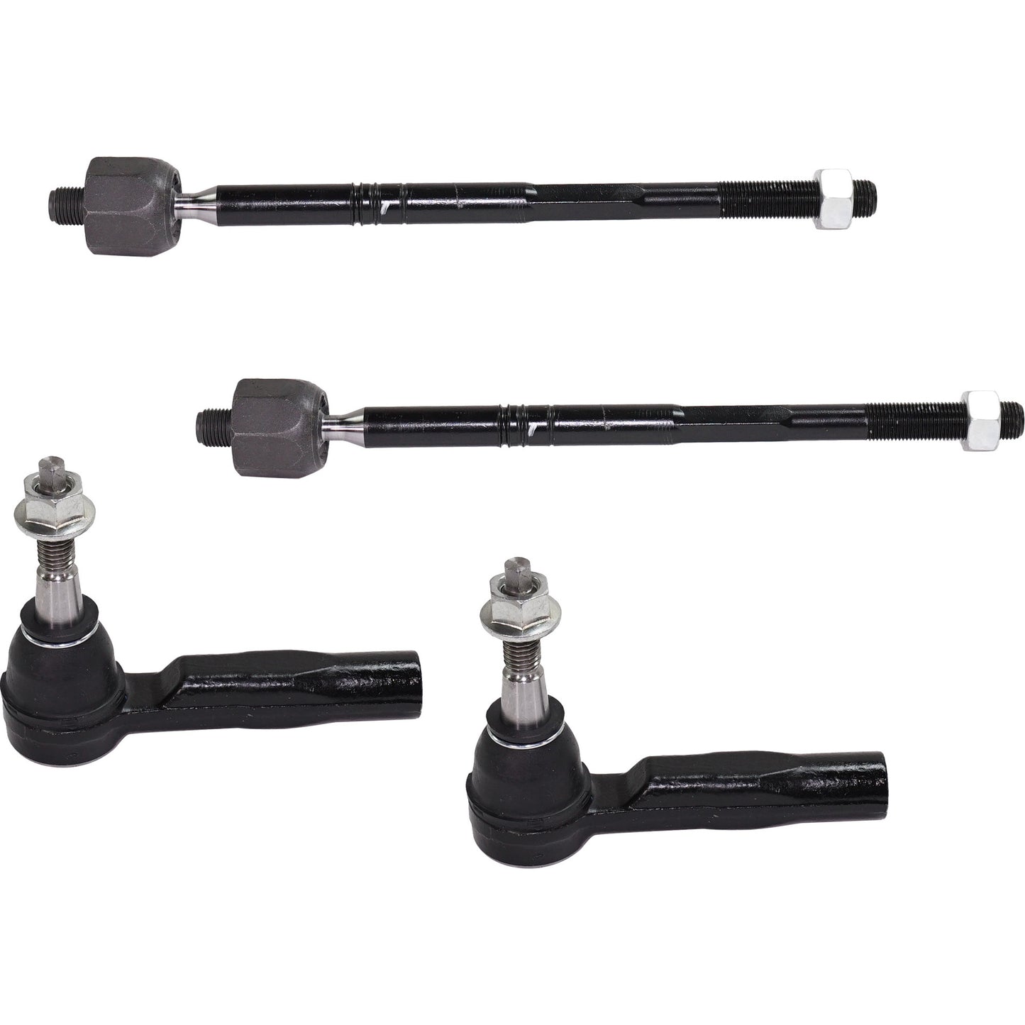 Front and Rear, Driver and Passenger Side, Inner and Outer Tie Rod Ends