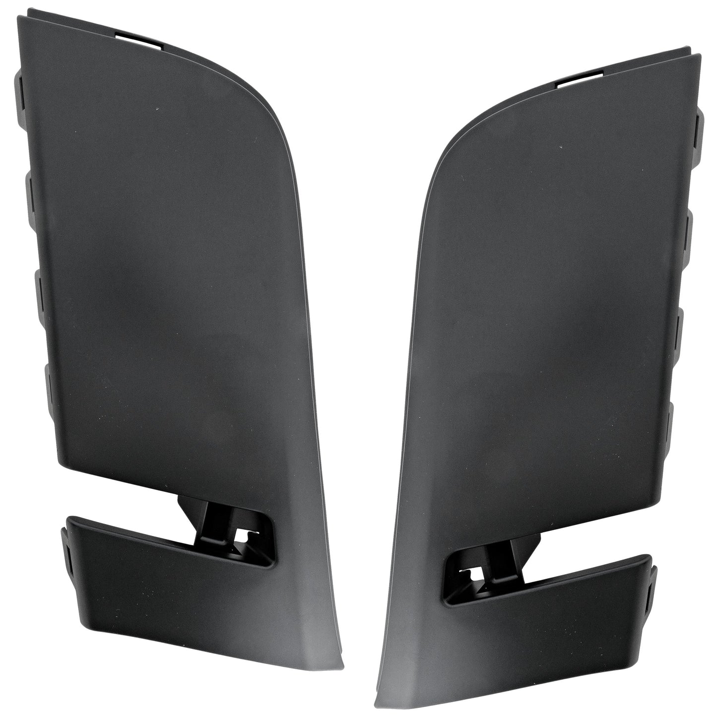 Front, Driver and Passenger Side, Outer Bumper End, Primed Plastic