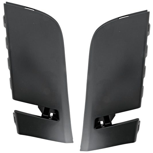 Front, Driver and Passenger Side, Outer Bumper End, Primed Plastic