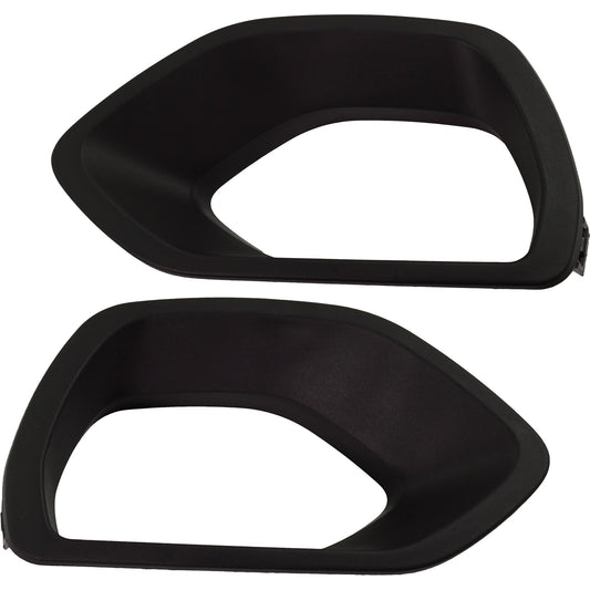 Driver and Passenger Side Grille Trim, Textured, For Models With Hood Scoop