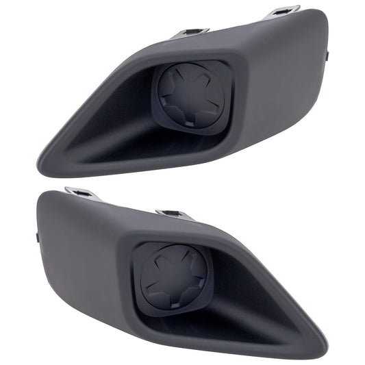 Front, Driver and Passenger Side Fog Light Trims, Black