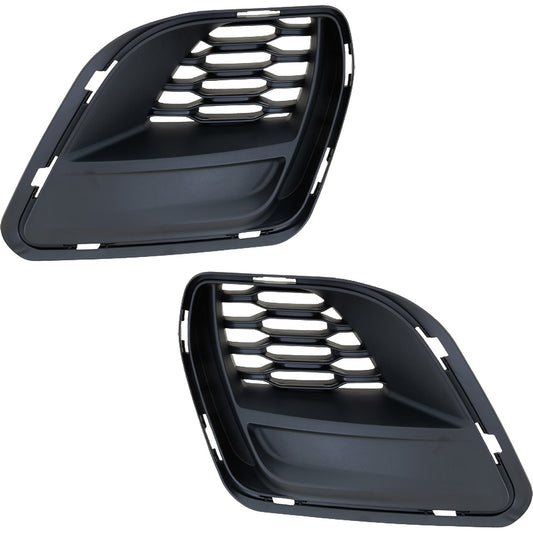 Front, Driver and Passenger Side Fog Light Trims, Primed, For Models With Hood Scoop