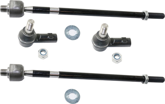 Front, Driver and Passenger Side, Inner and Outer Tie Rod Ends