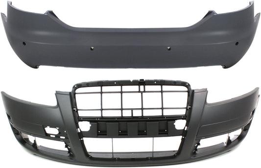 Sedan Front and Rear Primed Bumper Cover