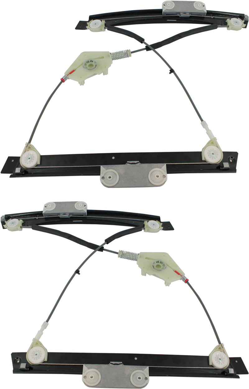 Front, Driver and Passenger Side Power Window Regulator, Without Motor
