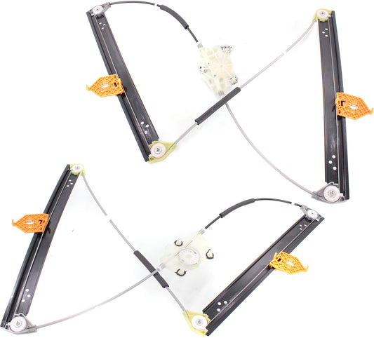 Front, Driver and Passenger Side Power Window Regulator, Without Motor