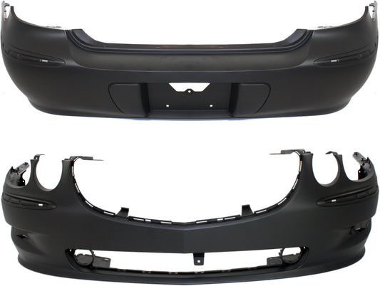 Front and Rear Primed Bumper Cover