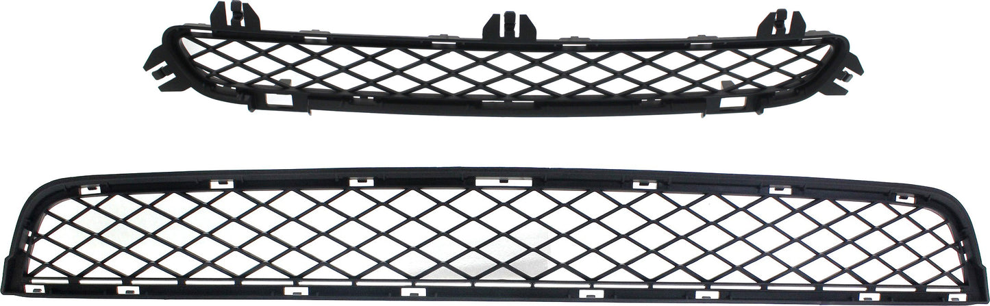 Front, Center, Upper and Lower Bumper Grilles, Textured Black