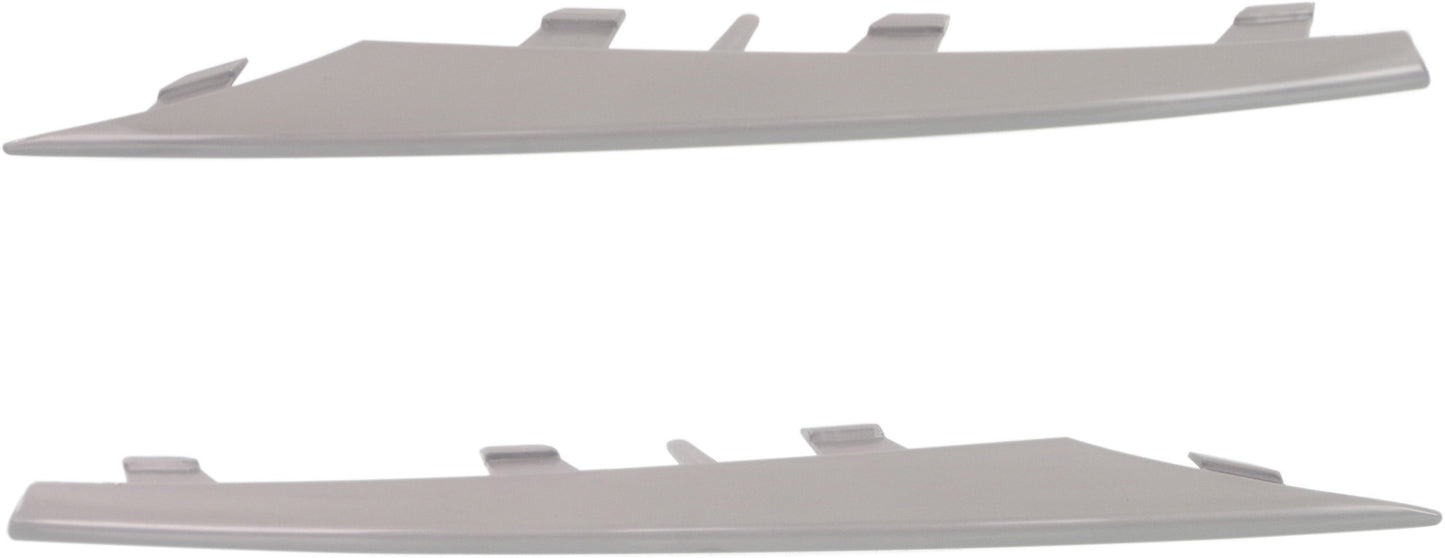 Накладки на бампер спереди, со стороны водителя и пассажира, серебристые