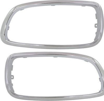 Driver and Passenger Side Grille Trim, Chrome, Outer trim frame