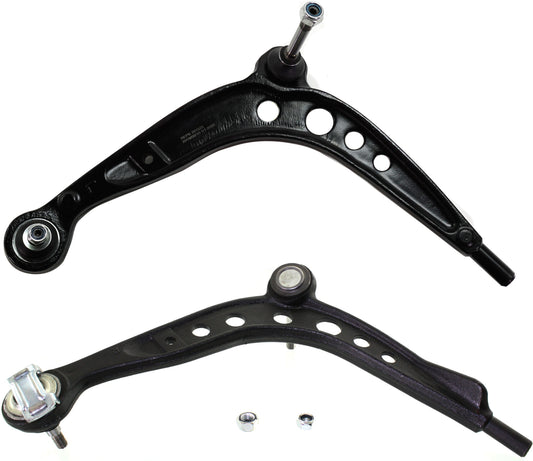 Передняя часть, сторона водителя и пассажира, нижние рычаги управления