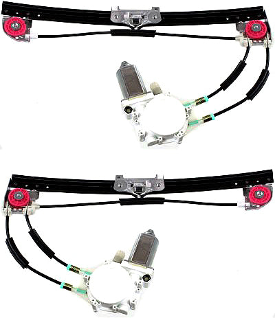 Задний электростеклоподъемник со стороны водителя и пассажира, с мотором