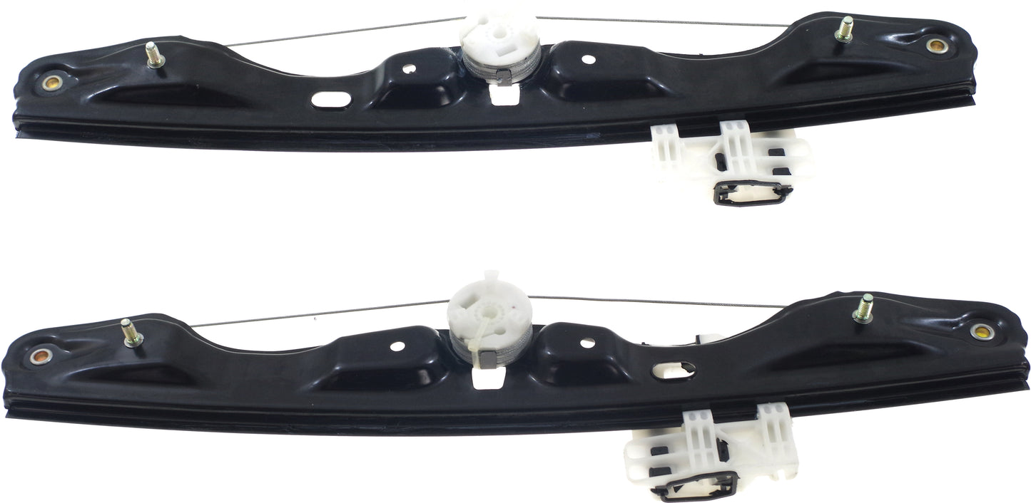 Rear, Driver and Passenger Side Power Window Regulator, Without Motor