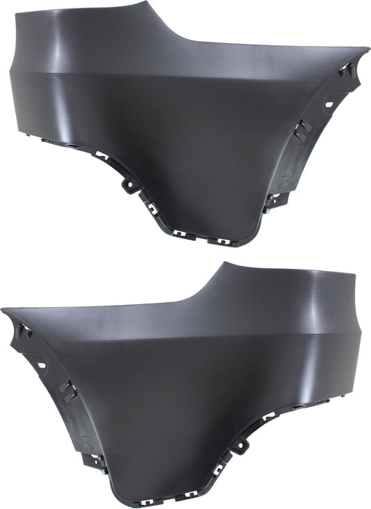 Rear, Driver and Passenger Side Bumper End, Primed Plastic