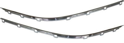 Front, Driver and Passenger Side, Outer Bumper Trims, Chrome
