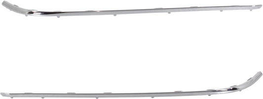 Rear, Driver and Passenger Side, Outer Bumper Trims, Chrome