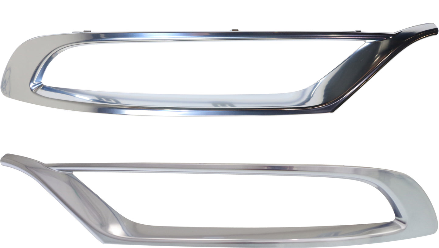 Front, Driver and Passenger Side, Outer Bumper Trims, Platinum