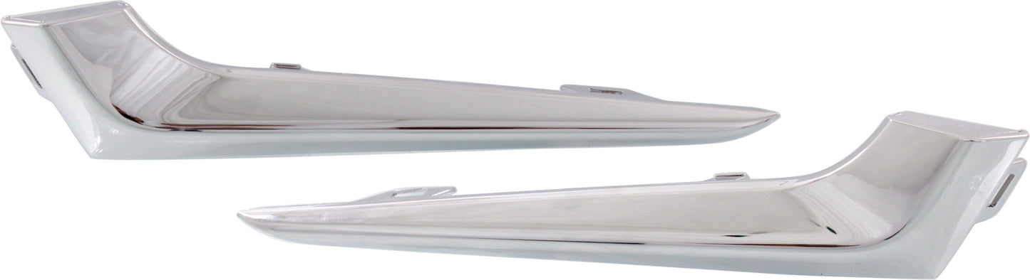 Front, Driver and Passenger Side Bumper Trims, Chrome