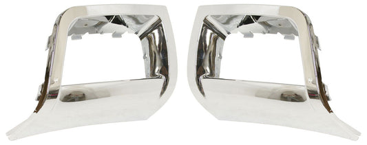 Front, Driver and Passenger Side Fog Light Trims, Chrome