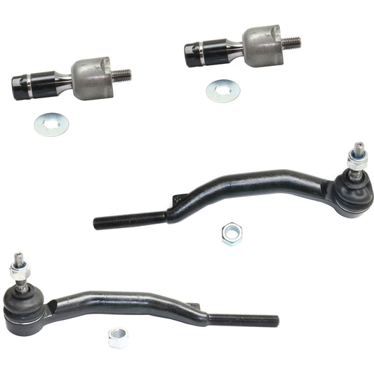 Front, Driver and Passenger Side, Inner and Outer Tie Rod Ends