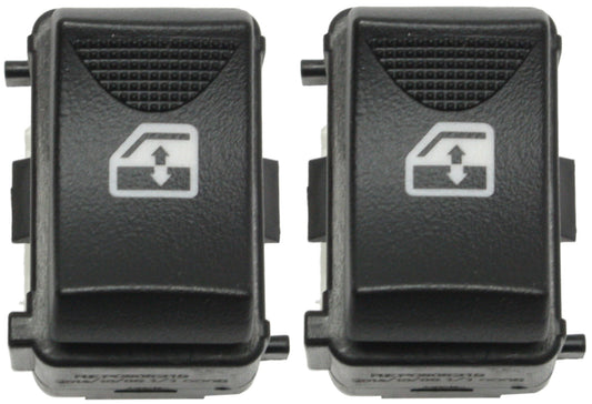 Rear, Driver and Passenger Side Window Switch Black 1 Button
