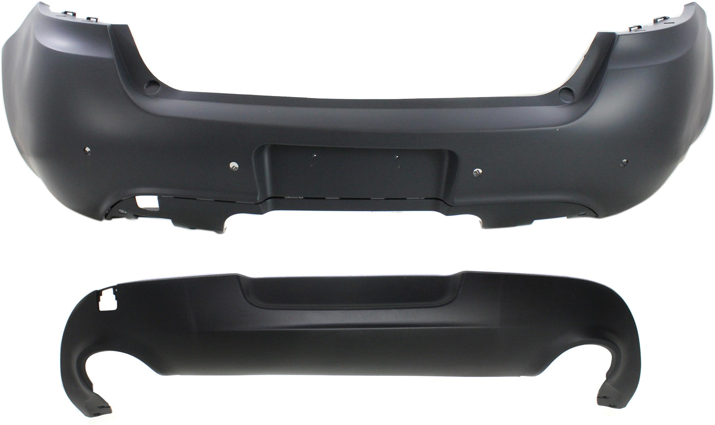 Rear Upper - Primed, Lower - Textured Bumper Cover CAPA Certified
