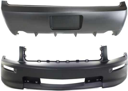 Front and Rear Primed Bumper Cover