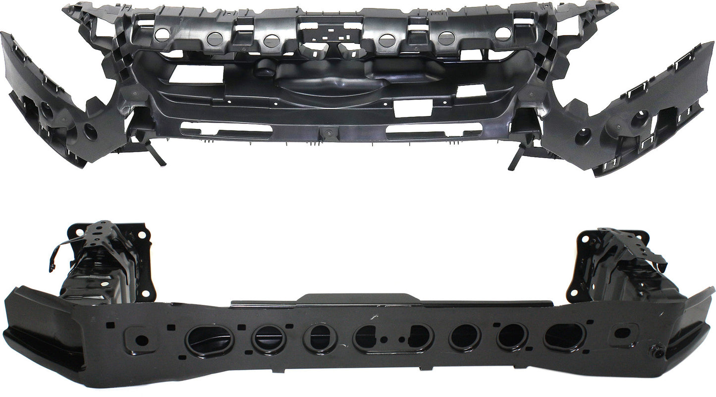 Усилители переднего бампера, пластиковые и стальные, с усилением верхней крышки