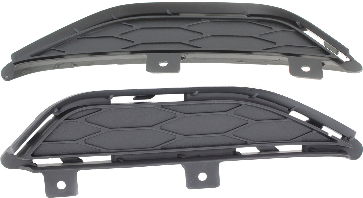 Front, Driver and Passenger Side Bumper Trim, Textured Black