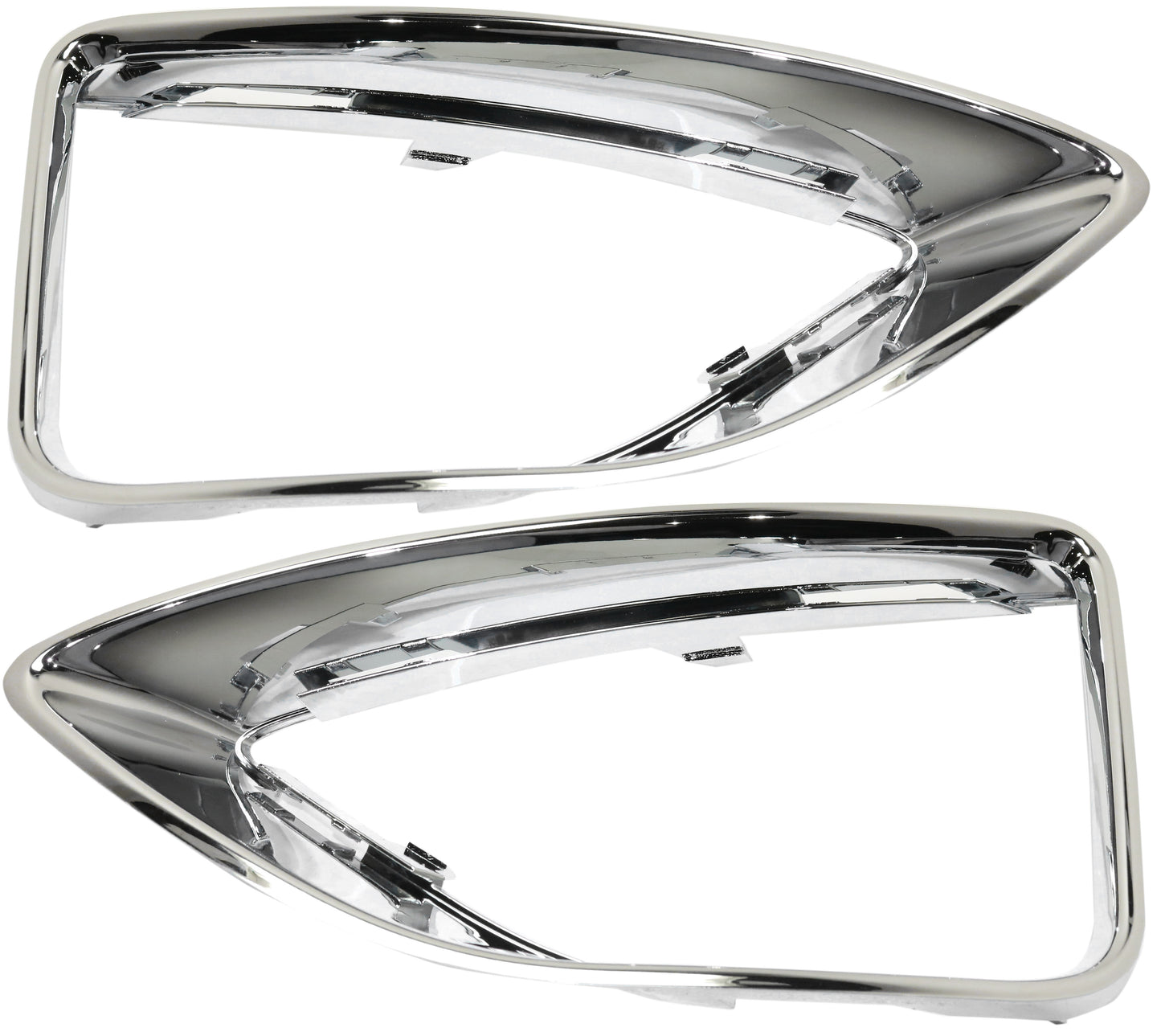 Front, Driver and Passenger Side Fog Light Trims, Chrome