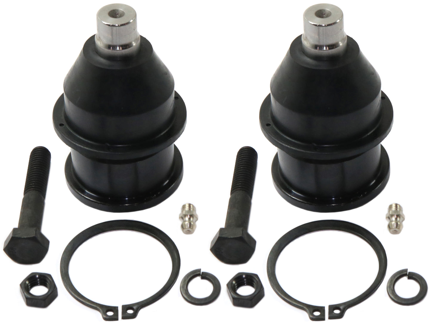 Передние, со стороны водителя и пассажира, верхние шаровые шарниры