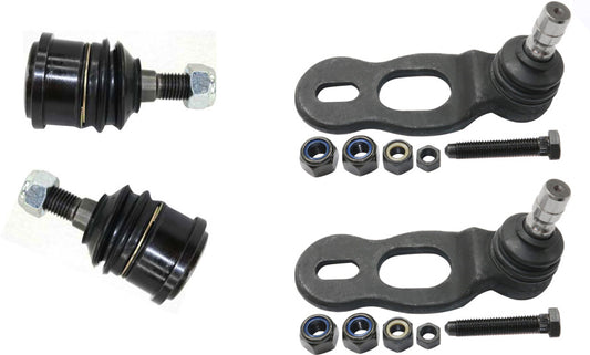 Front, Driver and Passenger Side, Upper and Lower Ball Joints
