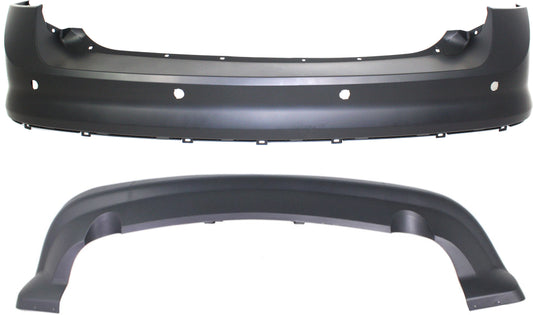 Rear, Upper and Lower Upper - Primed, Lower - Textured Bumper Cover