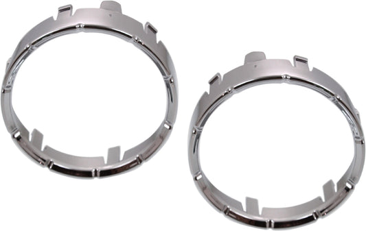 Front, Driver and Passenger Side Fog Light Trims, Chrome