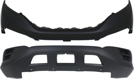 Front, Upper Primed, Lower - Textured Bumper Cover, LX Model