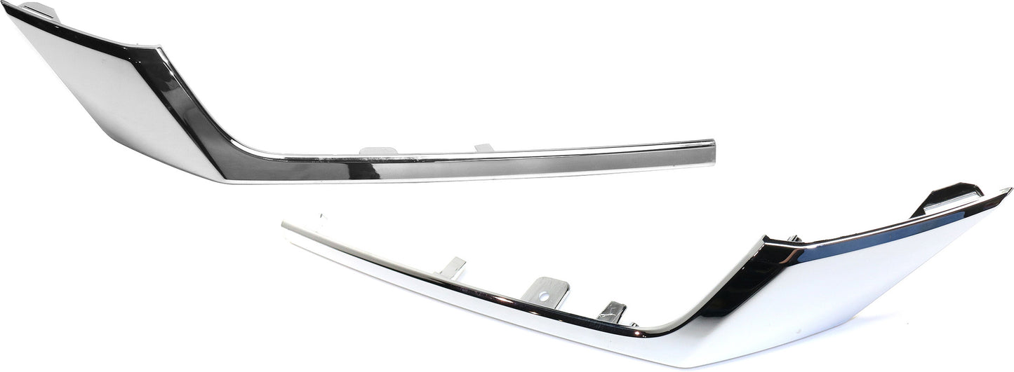 Сторона водителя и пассажира, верхняя решетка радиатора, хром, автомобиль производства Мексики или США