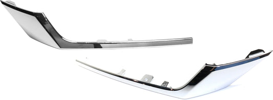 Сторона водителя и пассажира, верхняя решетка радиатора, хром, автомобиль производства Мексики или США