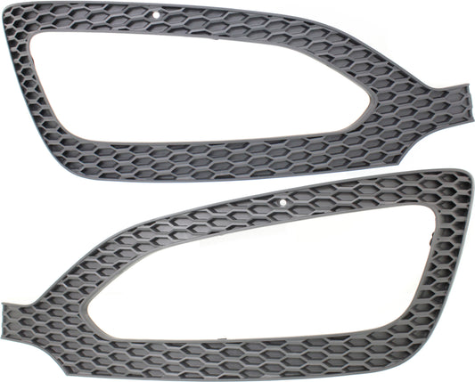 Front, Driver and Passenger Side Fog Light Trims, Primed, CAPA CERTIFIED