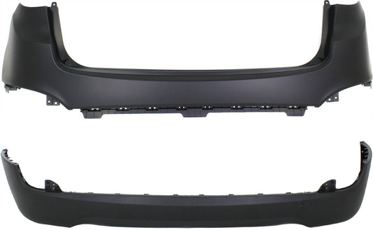 Rear, Upper and Lower Upper - Primed, Lower - Textured Bumper Cover