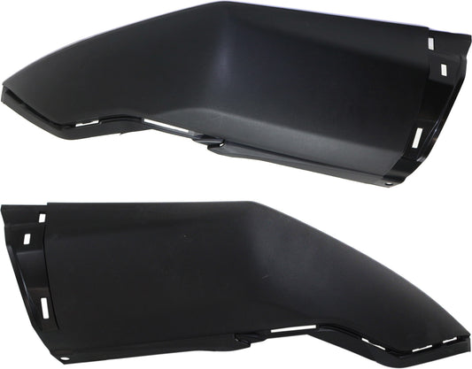 Rear, Driver and Passenger Side Bumper End, Textured Plastic