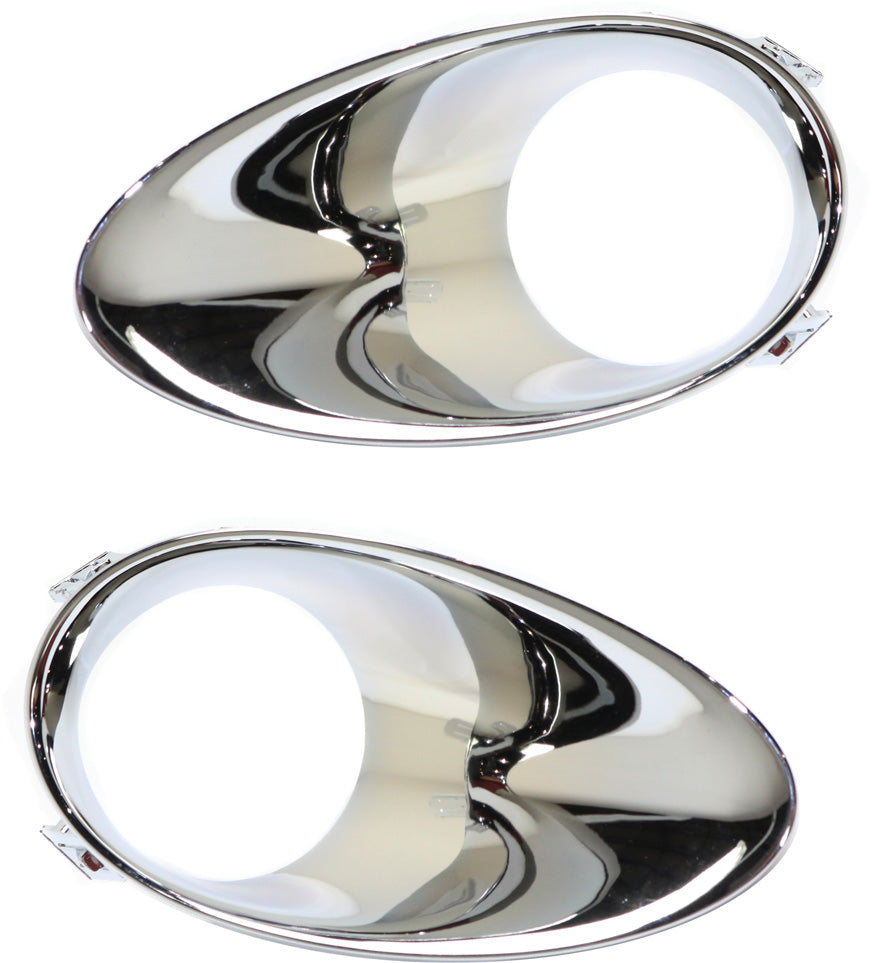Front, Driver and Passenger Side Fog Light Trims, Chrome