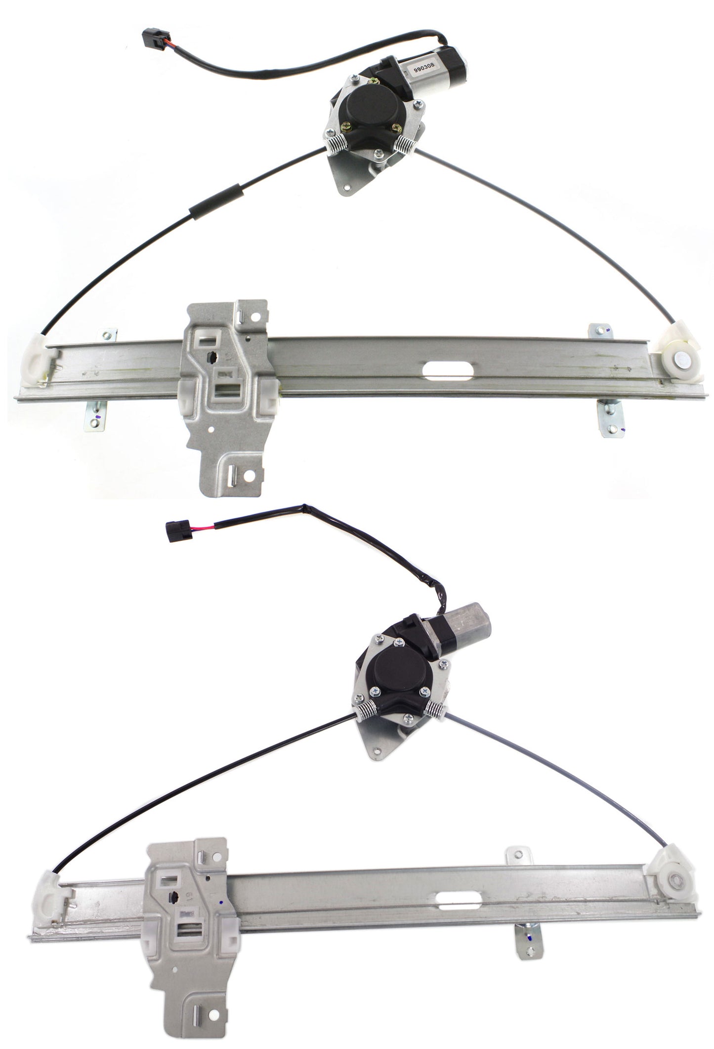 Front and Rear, Driver Side Window Regulators, Power, With Motor