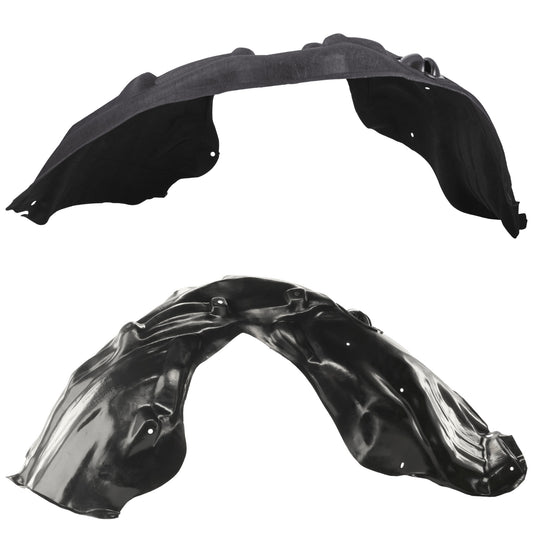 Front, Driver and Passenger Side Fender Liners, Plastic, Without Insulation Foam, Except Models with 6.4L Engine