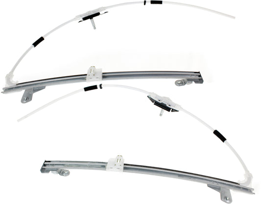 Rear, Driver and Passenger Side Manual Window Regulator, Hand-Crank Type