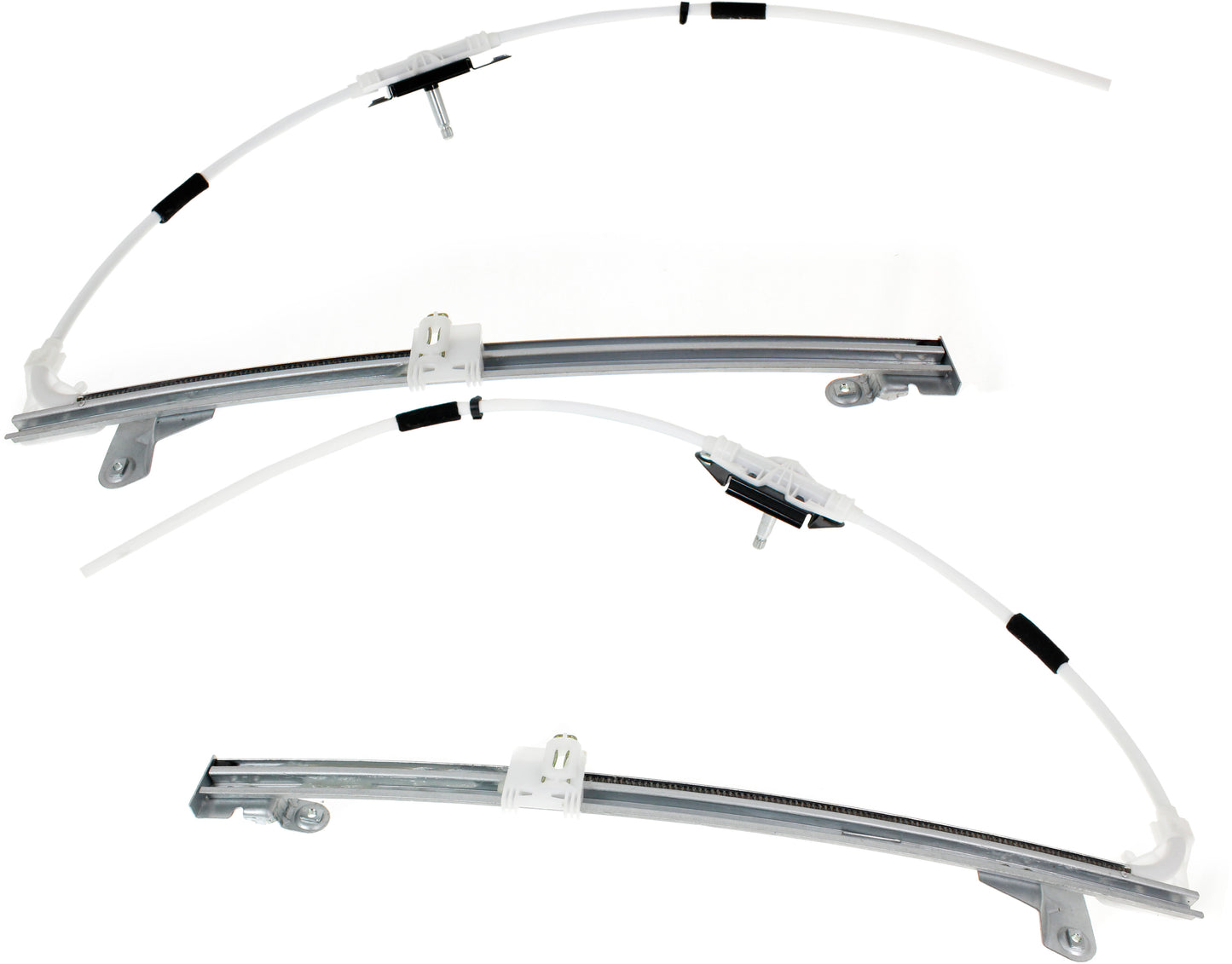 Rear, Driver and Passenger Side Manual Window Regulator, Hand-Crank Type