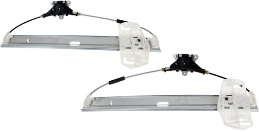 Rear, Driver and Passenger Side Window Regulators, Manual, For Models With Full Door Type